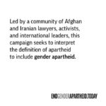 Sepideh Moafi Instagram - I stand by the women & girls of Afghanistan & Iran and demand that we interpret & expand the legal definition of apartheid to include gender under international laws. Join me - link in bio ✊🏽EndGenderApartheid.Today #EndGenderApartheid #InternationalWomensDay