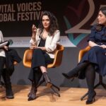 Sepideh Moafi Instagram - Deeply moved & inspired by all the women involved in the outstanding @vitalvoices series of panels at the global #vvfestival. @metra_mehran & I had the opportunity to discuss the #GenderApartheid campaign w/ @zainabsalbi moderating. I so admire these two women along w/all of the other sheroes like Afghan powerhouse journalist & women’s right activist Mahbouba Seraj & countless others from Indigenous, Sudanese, Nigerian, El Salvadorian, Indian—women from all over the world who shared a piece of themselves through their advocacy work. ❤️‍🔥 You can watch the Gender Apartheid panel starting at 6:01 with the link in my bio, & please join the growing list of prominent signatories by adding your name to the EndGenderApartheid.today campaign (link also in bio). #womanlifefreedom
