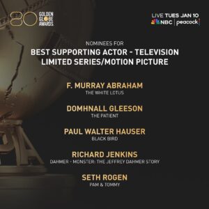 Sepideh Moafi Instagram - Thank you @goldenglobes for the THREE (❣️) #GoldenGlobe nominations for @appletvplus #BlackBird. 

* Best Television Limited Series, Anthology Series, or Motion Picture Made for Television — Black Bird

* Best Performance by an Actor in a Limited Series, Anthology Series, or a Motion Picture Made for Television — Taron Egerton @taron.egerton 

* Best Performance by an Actor in a Supporting Role in a Limited Series, Anthology Series, or Motion Picture Made for Television — Paul Walter Hauser @paulwhausergram 

A dream cast, creative & production team. Love you all. So proud to be part of this masterpiece. Congrats to everyone involved.🥹🖤🦅

The 80th Annual Golden Globe Awards will be held on Tuesday, January 10, 2023 at 8 p.m. ET/5 p.m. PT on @nbc & @peacocktv 

In loving memory of Ray Liotta. ❤️‍🩹