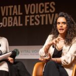Sepideh Moafi Instagram - Deeply moved & inspired by all the women involved in the outstanding @vitalvoices series of panels at the global #vvfestival. @metra_mehran & I had the opportunity to discuss the #GenderApartheid campaign w/ @zainabsalbi moderating. I so admire these two women along w/all of the other sheroes like Afghan powerhouse journalist & women’s right activist Mahbouba Seraj & countless others from Indigenous, Sudanese, Nigerian, El Salvadorian, Indian—women from all over the world who shared a piece of themselves through their advocacy work. ❤️‍🔥 You can watch the Gender Apartheid panel starting at 6:01 with the link in my bio, & please join the growing list of prominent signatories by adding your name to the EndGenderApartheid.today campaign (link also in bio). #womanlifefreedom