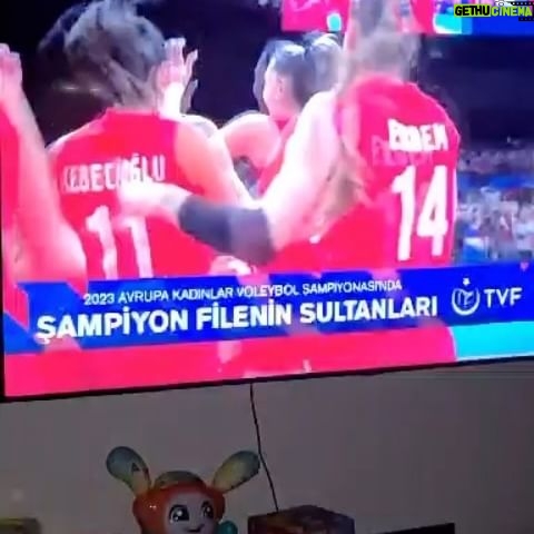 Seray Sever Instagram - İşte bu😍Aşklarım #fileninsultanları ve en büyük hayranlığım tabii ki #vargas #avrupaşampiyonufileninsultanları . Sofia’m bile maçı izledi,uğurlu kızlarım @sofiaalyasunbul
