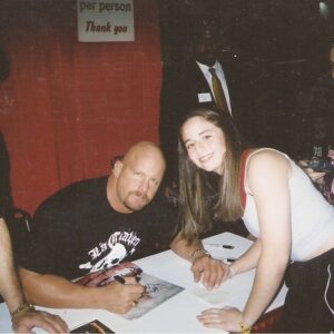 Serena Deeb Instagram - Happy 3/16 day! Flashback to meeting Steve Austin for the first time. I was in high school and was the coolest kid in school after this. Oh hell yeah 🖕