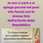 Serra Yılmaz Instagram – Sono in tournée con lo spettacolo « Magnifica Presenza », una decina di giorni fa la nostra direttrice di tournée ha chiesto a me e alla mia collega Tosca d’Aquino se volevamo partecipare alle manifestazioni dell’8 Marzo organizzate dalla Regione Toscana visto che saremo a Firenze. Io ho detto che volevo sapere di che cosa si trattava e che dopo avrei risposto, Tosca ha detto di no subito. Qualche giorno dopo sono capitata su un articolo di Toscana News dove si parlava della nostra presenza (magnifica certo) alla manifestazione con una lettura (!). Ho chiesto alla nostra direttrice come mai? Le è stato detto dal Teatro La Pergola che la Regione  aveva fatto quest’errore. Ho voluto sapere con precisione dove? A che ora ? Cosa si fa? Mi hanno promesso una mail di spiegazione che fino ad oggi non è mai arrivata. E quindi ho fatto sapere che non ci sarò nemmeno io. Una tale mancanza di rispetto e di considerazione non dovrebbe succedere e si tratta di festeggiare le donne, di cambiare musica. Già prima di cambiare musica correggiamo gli errori. Perché insistere nella disinformazione ? E io che mi aspettavo una chiamata di scusa vedo che l’errore continua con allegria forse troppo candida sono per questi  tempi ?#festadelladonna #teatrodellapergola #repubblicafirenze