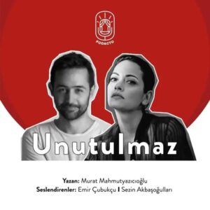 Sezin Akbaşoğulları Instagram - "Unutulmaz" şimdi Spotify ve Apple Podcast'te! 

Kadıköy'de bir bar önünde, bir kadın ve bir adamın yarım kalan duygularıyla yüzleşmesini dinlemeye hazır mısın? 

Murat Mahmutyazıcıoğlu'nun kaleminden "Unutulmaz"ı, Emir Çubukçu ve Sezin Akbaşoğulları seslendiriyor. 

@muratmah @emircubukcu1 @sznakb @nisanceren @farukozerten @rockthathouse @canatinn @gunkutadali_ @nazguvn @zeybekevrim @zeynep.camlilar @sularaaslan 

#podacto  #podcast #tiyatro #theatre #radyotiyatrosu #audiodrama #dijitaltiyatrokütüphanesi #sestasarımı #sounddesign #kulaktiyatrosu #audiodrama #duyumdeneyimi