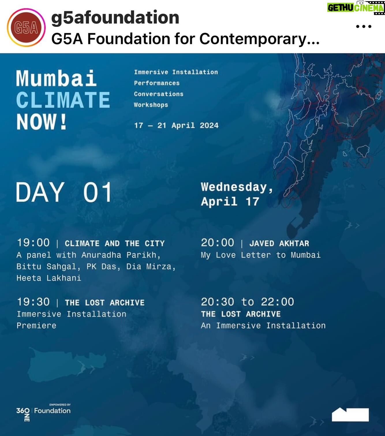 Shabana Azmi Instagram - Was deeply moved by the discussion on climate change by #BittuSehgal #PKDas and Dia Mirza @diamirzaofficial . It ignited a spark in me that was lying dormant for a long time . Run to G5A now ! The immersive installation is outstanding . Congratulations @g5afoundation
