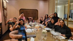 Shabana Azmi Instagram - What’s the salute for I have no idea! But it was the best night ever with fine dining of the supreme kind at #Rohit Khattar’s newly opened #Indian Accent at #NMACC. Rush there now for the best food in town
