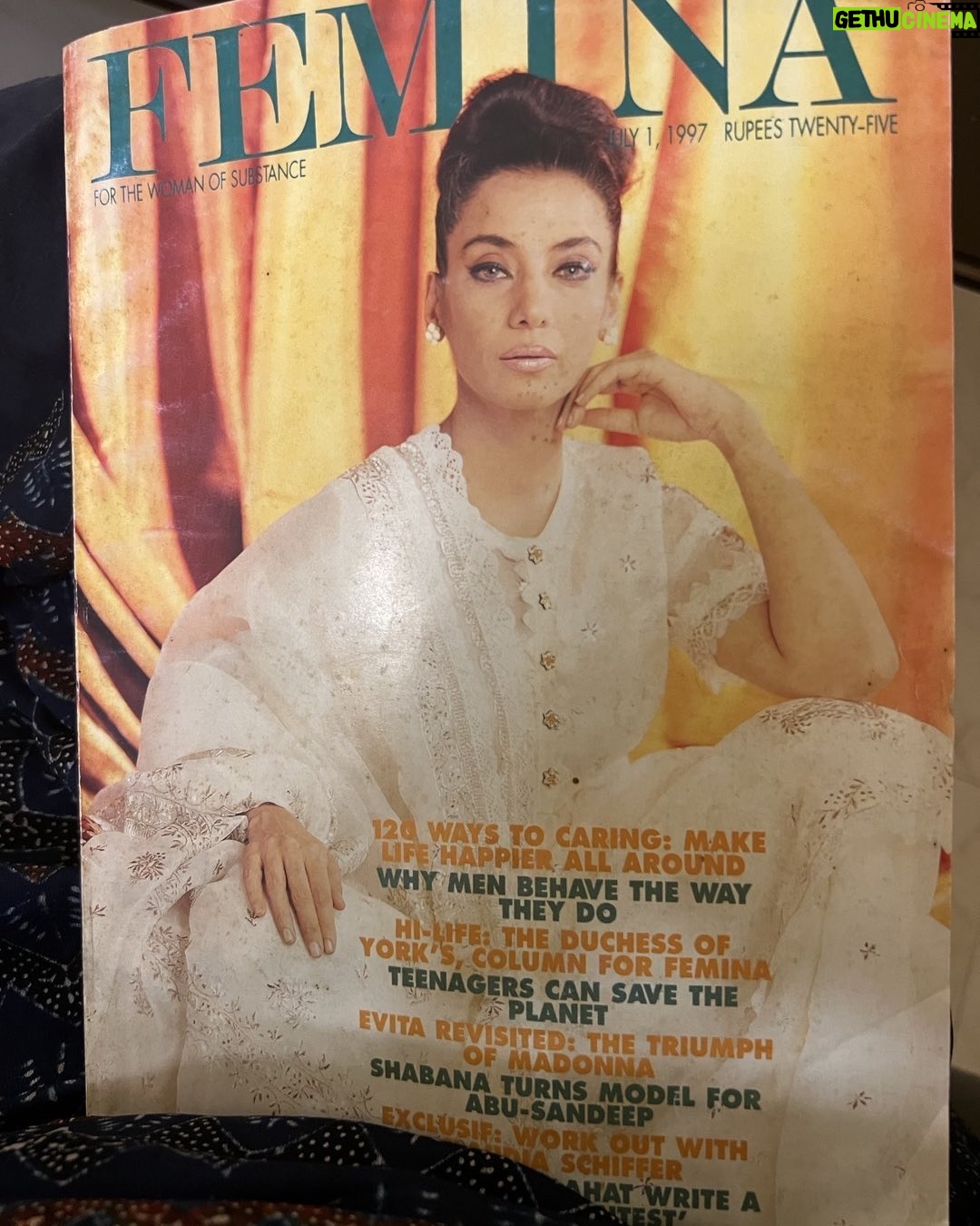 Shabana Azmi Instagram - Aeons ago in #Abu Jani on #Femina cover