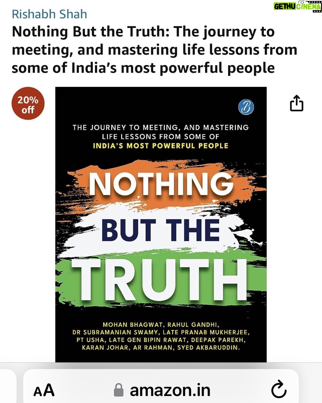 Shabana Azmi - 2.6K Likes - Recommended . Congratulations #Rishabh Shah .Proceeds from the book will go to the Foundation that supports I.I.M.U.N.