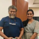 Shakeela Instagram – After long time meet  parthipan sir❣️😍🥰💕