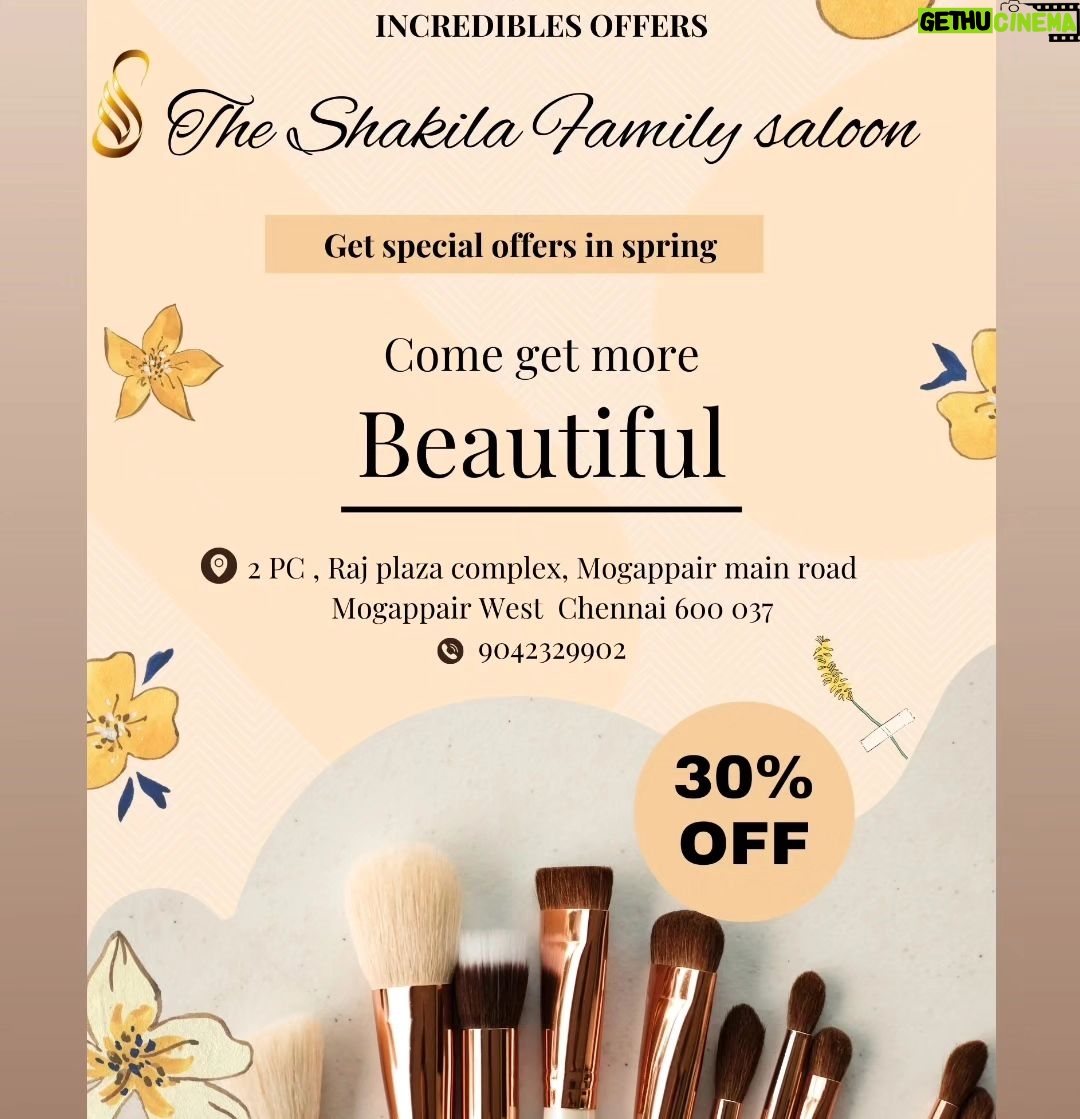 Shakeela Instagram - The Shakila Family Salon Beauty Salon Professional Hair & Beauty Salon Hair 💇🏻♂️💇🏻♀️ | Skin🧴| Makeup 💄 Appointment:9042329902 Address:.📍2 PC, Raj Plaza Complex, Mogapair Main Road, Mogapair West, Chennai 600037