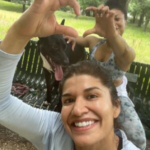 Shalita Grant Instagram - This #pridemonth @jagatt and I are #proudandpresent 🏳️‍🌈🏳️‍🌈
.
Enjoying a sweltering day together in our @lululemon w/ my other favorite girl, Candy Alizé (like the liquor 🤣 #iykyk)
.
Spread love 💕 
.
#lesbianpride #itgetsbetter #loveislove #loveyourself #dogmoms #dogmomsofinstagram #lululemon