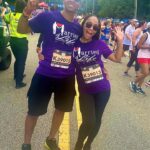 Shamari DeVoe Instagram - Perfect timing at the #PeachtreeRoadRace today running to keep families together! Happy 4th! #Married4Life #Married4LifeWalk #DeVoeted 🏃🏾‍♀️😅