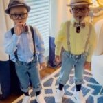 Shamari DeVoe Instagram - My babies!! 😭 Repost from @devoetwins • 100 days of school down and our Mommy dressed us up as OG’s to celebrate! 👴🏼👴🏼 🎩 🦯 BUT…the only wrinkles we have is from where our amazing smiles have been! 😃 #DeVoeTwins
