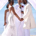 Shamari DeVoe Instagram - Therefore what GOD has joined together, let no one separate. Mark 10:9 To @setep_hotep_bey and @pammy_1013 , we thank you both for allowing us to continue our journey as #marriageambassadors as you begin yours as a newly wedded couple! Officiating your wedding in #Jamaica on 1-13-24 was magical, rewarding and immensely inspiring! The song you chose for @ShamariDeVoe to sing made the moment even more heartfelt! Just know, we wouldn’t have been anywhere in the world on your GOD ordained day. • Continue to love on each other as you did in the beginning. • Continue to ask questions and always keep getting to know each other because we are forever changing. • Active listen to each other because that will allow you to understand what the other persons needs, desires and challenges are so you can address them. • That’s just the tip of the iceberg! • Make sure marriage maintenance with a coach/counselor is a part of your plan moving forward and stay close to like minded couples that are not giving up on each other and will hold you both accountable! We love you both to life and look forward to seeing you at the @Married4LifeWalk on April 26-27! IT’S OFFICIAL NOW!!! 😉💍🖤 Remember —> “Never let go of the hand you are holding…” #DeVoeted