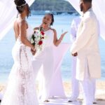 Shamari DeVoe Instagram - Therefore what GOD has joined together, let no one separate. Mark 10:9 To @setep_hotep_bey and @pammy_1013 , we thank you both for allowing us to continue our journey as #marriageambassadors as you begin yours as a newly wedded couple! Officiating your wedding in #Jamaica on 1-13-24 was magical, rewarding and immensely inspiring! The song you chose for @ShamariDeVoe to sing made the moment even more heartfelt! Just know, we wouldn’t have been anywhere in the world on your GOD ordained day. • Continue to love on each other as you did in the beginning. • Continue to ask questions and always keep getting to know each other because we are forever changing. • Active listen to each other because that will allow you to understand what the other persons needs, desires and challenges are so you can address them. • That’s just the tip of the iceberg! • Make sure marriage maintenance with a coach/counselor is a part of your plan moving forward and stay close to like minded couples that are not giving up on each other and will hold you both accountable! We love you both to life and look forward to seeing you at the @Married4LifeWalk on April 26-27! IT’S OFFICIAL NOW!!! 😉💍🖤 Remember —> “Never let go of the hand you are holding…” #DeVoeted