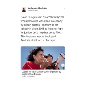 Shannon Berry Instagram - Now is the time to educate ourselves.
Now is the time to do the work.
We must do better. Now and always. Especially in Australia. We are not exempt.
There are so many important organisations and accounts to pay attention to, including:
•
US:
@blklivesmatter 
@blackvisionscollective
@reclaimtheblock
•
AUS: 
@commongroundaustralia
@justicefortanyaday
@blakndeadly
@justiceforwalker •
I will be participating in the protest this Saturday in Melbourne. Show up, wear a mask and take a stand in solidarity.