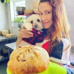 Shannon Elizabeth Instagram - Peanut & I baked sourdough bread recently, & you can see he's so proud of himself! I'm getting ready to travel again for the @shannonelizabethfdn & acting, & I'm missing him already. But he says he understands that I'm working to help animals like him that need a louder voice. We'll never stop fighting for the animals!! #animals #voiceforthevoiceless #conservation #shannonelizabethfoundation #dogs