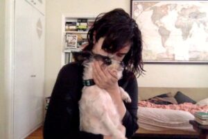 Shannyn Sossamon Instagram - A smothering because look at her paw. Four sweet years with Frankie 🐇🐼 How could we have ever not known you