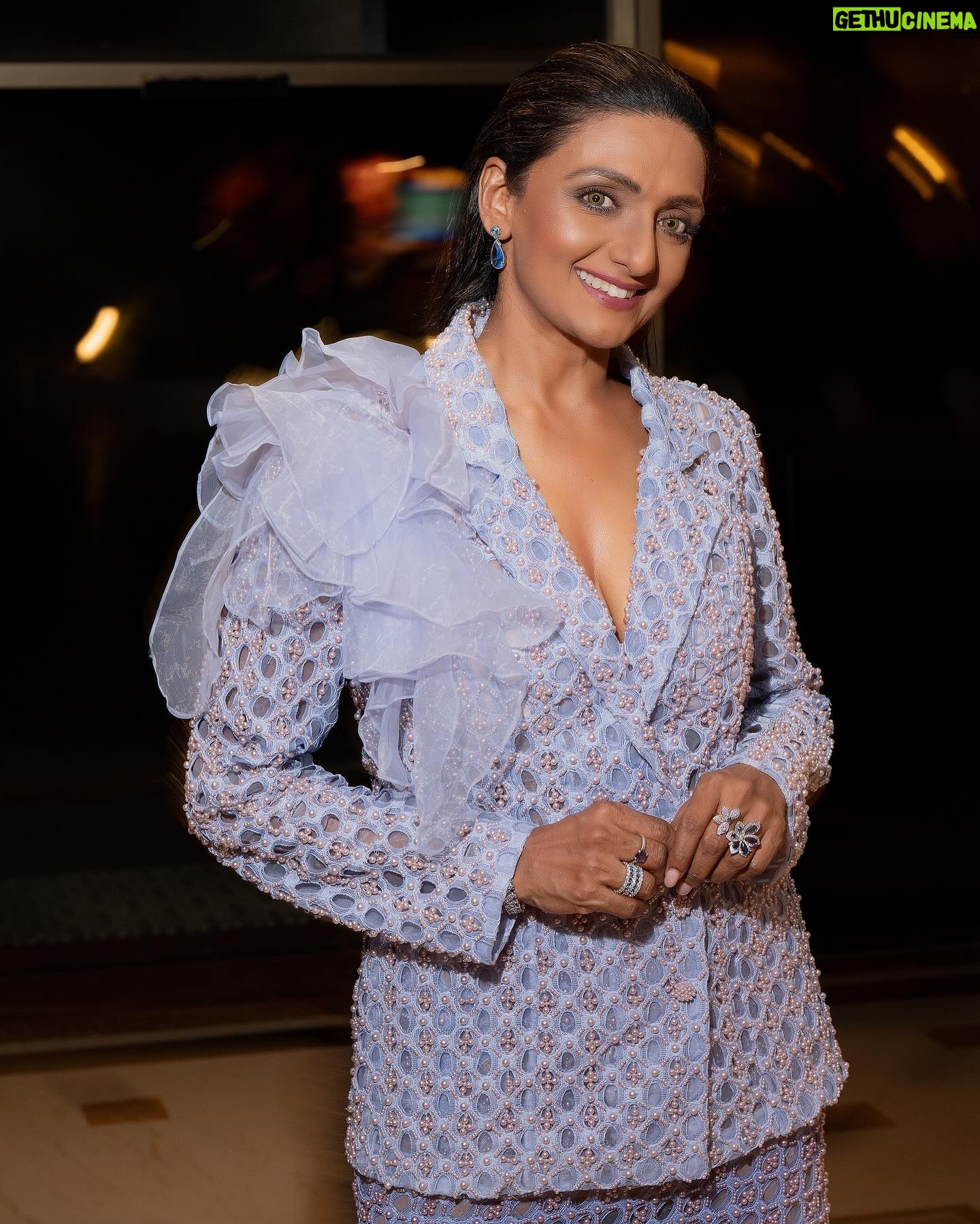 Shanti Priya Instagram - 🙏🏽🧿 shanthipriya shanthi priya actor dancer events glamour Makeup by yours truly @shanthipriya333 Hair by @amuthevar Stylist @instylewithaditi Team @cosmo_bydivya Outfit @geishadesigns Jewellery @mozaati Photographer - @anujjoshiproductions