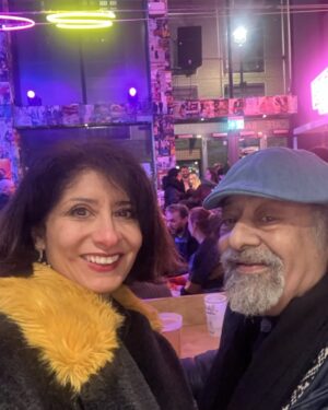 Shappi Khorsandi Instagram - My favourite dad in my favourite theatre @sohotheatre #fathersday