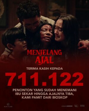 Shareefa Daanish Instagram - Terima kasih kepada semua teman2 cast and crew.
Dan 711.122 penonton yang sudah menemani Ibu Sekar hinggal Ajalnya tiba, kami pamit dari bioskop 🙏