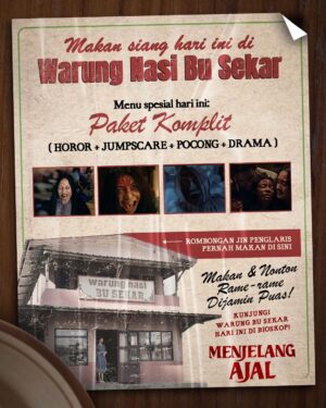 Shareefa Daanish Instagram - Siang ini makan di mana temen-temen? 🤔

Di Warung Nasi Bu Sekar ada paket komplit nih 🫢. Cobain deh di bioskop terdekat sekarang!

#MenjelangAjal