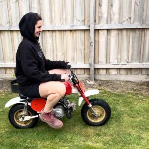 Sharni Layton Instagram - When your husband buys stupid shit but you can't get mad 😂😂 #hondaz50 #weekendthings