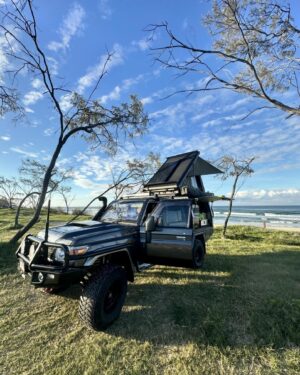 Sharni Vinson Instagram - Living the dream 🏕️ 🛻 

#fraserisland #camping #vanlife #travel #adventure #explore #kgari #australia #islandlife #living #nature