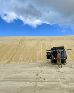 Sharni Vinson Instagram - Living the dream 🏕️ 🛻 

#fraserisland #camping #vanlife #travel #adventure #explore #kgari #australia #islandlife #living #nature