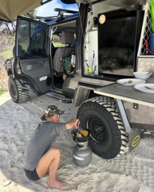Sharni Vinson Instagram - Living the dream 🏕️ 🛻 

#fraserisland #camping #vanlife #travel #adventure #explore #kgari #australia #islandlife #living #nature