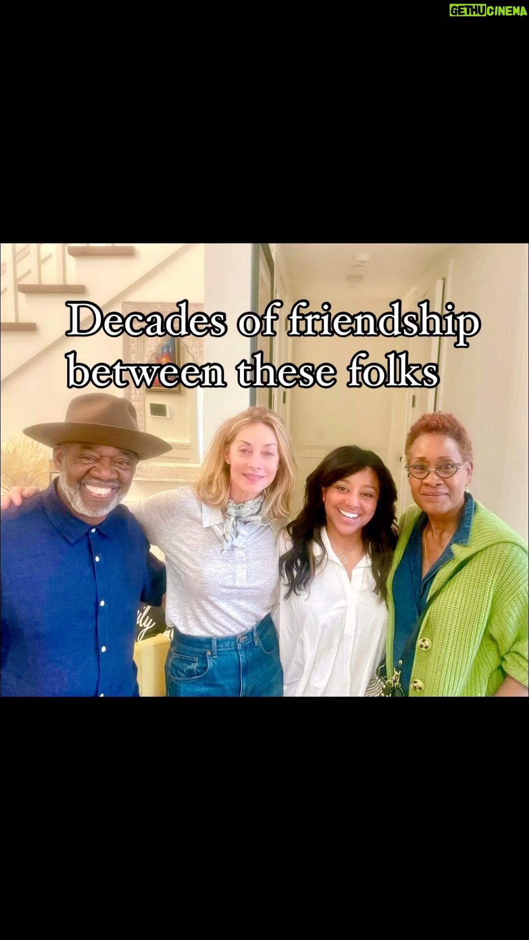 Sharon Lawrence - 3 Likes - Decades of friendship between these folks. Gregg Daniel and Veralyn Jones landed in LA about the same time I did (back in the last century;) and we have all made our way from student films to seasoned pros. They produced not only a beautiful daughter from their union of love, but some of the most captivating theatre in SoCal- Most recently the spellbinding KingHeadleyII at @anoisewithin within directed by @officialgreggdaniel and starring @veralyn.jones . Did you see it???
It’s not surprising that our mutual love of theatre brought us all together last weekend since the effervescence @melissachimesin is a dynamic and effective Board leader for my beloved @iamatheatre . We hug tight before she embarks on a new chapter with her beautiful family in #Barcelona and will keep the promise to visit them during their time abroad.
#friends
#friendship
#latheatre
