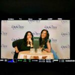 Sharon Carpenter Instagram - What an honor to be back to host the @allwomeninmedia #GracieAwards after-show with one of my fave producers @sorayazada. Big thanks to @fionabloom and, of course, my amazing stylist @bella_sophia_jewels and incredible designer @fashiondrug_by_anahit for the stunning outfit (no I didn’t wear flip flops for the show - that was just rehearsal 😅). And big thanks to @beauty_renovations for the gorgeous glam every single time. ❤️