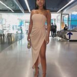 Sharon Carpenter Instagram - Remaining neutral… @veganwomenssummit welcome reception Dress: @kaiane_designs Styled by @bella_sophia_jewels @pr_solo Purse: @verano_hill Jewelry: @bella_sophia_jewels