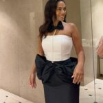 Sharon Carpenter Instagram - Transformation complete! 🤍🖤 Stylist: @bella_sophia_jewels Dress: @fashiondrug_by_anahit Glam: @beauty_renovations