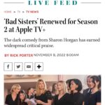 Sharon Horgan Instagram - So happy I get to jump in the Irish Sea with my girls again. Here’s some photos. I’m equal parts thrilled and terrified but that’s the way it should feel I think #badsisters @appletvplus @mermantvfilm