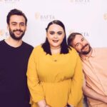 Sharon Rooney Instagram - I got to hangout and sit alongside these two brilliant fellas last Saturday! Thank you @baftascotland for having me at the Guru event and thank you Jordan and Ian at @somethinggram for putting up with me💖