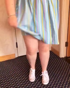 Sharon Rooney Instagram - Sunshine ☀️ summer dress 👗 and BARE LEGS!!!! And would you look at that, the world still turns. Now don’t get me wrong, I’ve spent many a hot day suffering in the heat for the fear that my chubby pale legs or my jiggly arms might cause people to faint. It never has. Who cares?! Live YOUR LIFE. It’s hot outside, the sun is shining and you, YOU are alive in this moment. Put your dress, shorts, vest tops, crop tops, WHATEVER you want. And enjoy feeling the air on your gorgeous skin. You are beautiful, you are wonderful and you are good enough as you are 😘💖 Me, my big long legs and my round squishy arms that are covered in sun cream are off to enjoy the day xxxxxxxx