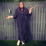 Sharon Rooney Instagram – Is that rain?
Oh well!
Mum take a picture 😂💖
– THANK YOU @yoursclothing for my polka dot dream dress 😍 not even the rain can stop me swishing it around! 

Also my fellow tall babes, it’s LONG 🙌 I can never get a dress this long everything’s a midi! Also also I’d say size down 🥰

Product code – 213658
Link – https://www.yoursclothing.co.uk/limited-collection-black-polka-dot-smock-frill-maxi-dress-p

(Not a sponsored post but the dress was very kindly gifted 💖)