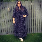 Sharon Rooney Instagram – Is that rain?
Oh well!
Mum take a picture 😂💖
– THANK YOU @yoursclothing for my polka dot dream dress 😍 not even the rain can stop me swishing it around! 

Also my fellow tall babes, it’s LONG 🙌 I can never get a dress this long everything’s a midi! Also also I’d say size down 🥰

Product code – 213658
Link – https://www.yoursclothing.co.uk/limited-collection-black-polka-dot-smock-frill-maxi-dress-p

(Not a sponsored post but the dress was very kindly gifted 💖)