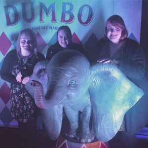 Sharon Rooney Instagram - I got to watch #Dumbo today with three of my favourite humans!!!!! 🧜🏻‍♀️🐘💖 @sallyc_roy @sarah.barnesy @danbuckley1989  I LOVE YOU xxx