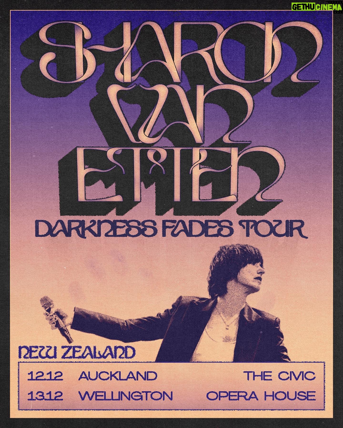 Sharon Van Etten Instagram - New Zealand ... I’m so excited to announce that @hellonadiareid will be joining me in Auckland and @anthonietonnon in Wellington. Grab your tickets for the Darkness Fades tour at the link in bio ! X Dec 1 - Sydney Opera House - Sydney Dec 3 - The Tivoli - Brisbane Dec 5 - Fremantle Arts Centre - Perth *LOW TICKET WARNING* Dec 6 - Fremantle Arts Centre - Perth Dec 8 - Northcote Theatre - Melbourne *SOLD OUT* Dec 9 - Northcote Theatre - Melbourne *SOLD OUT* Dec 10 - Meredith Music Festival - Meredith Dec 12 - The Civic - Auckland Dec 13 - Opera House - Wellington *SOLD OUT* Poster designed by @swollen_ankle