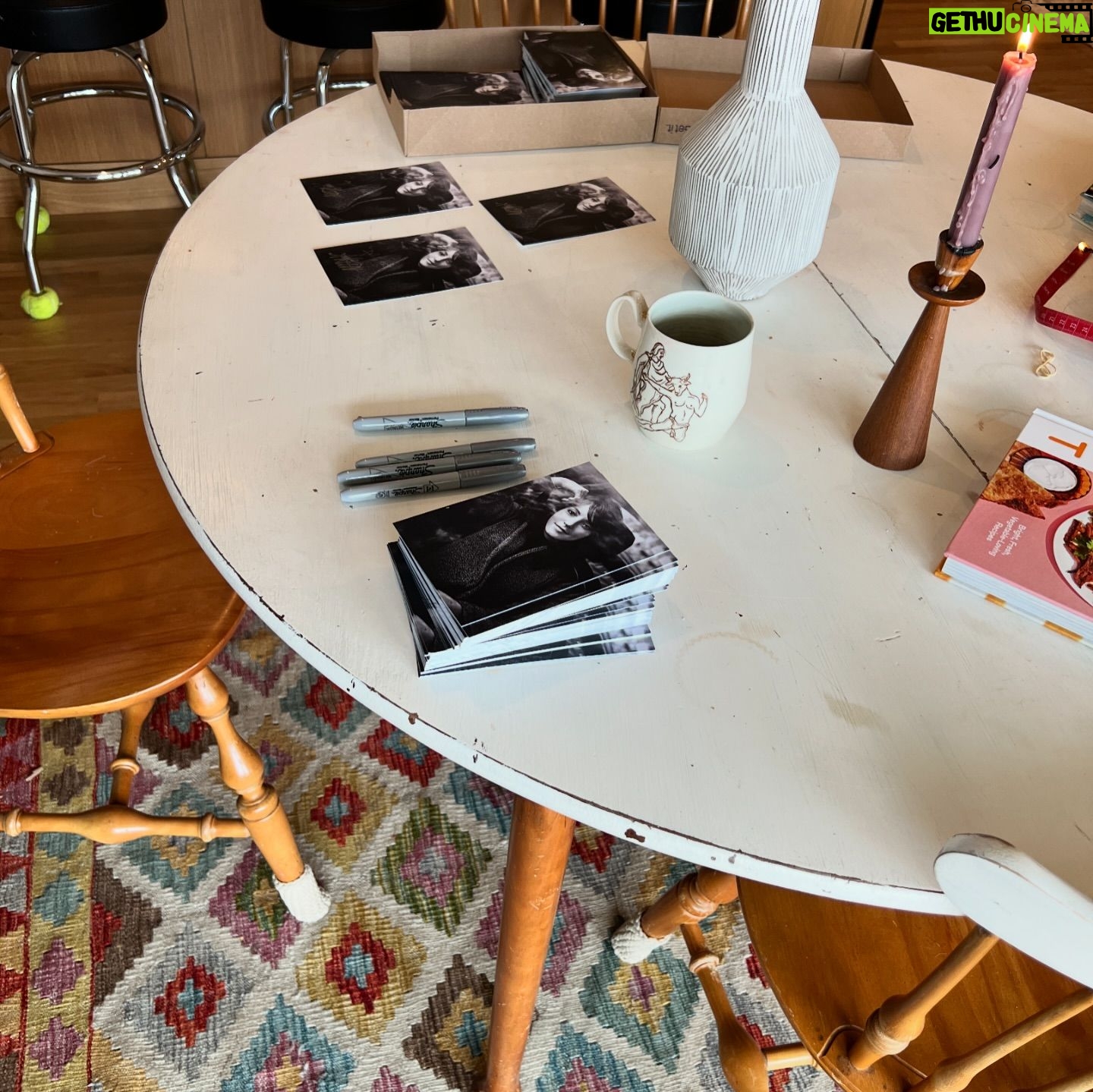 Sharon Van Etten Instagram - Hi, Hope you are doing well. I’m writing to tell you that in honor of Are We There turning 10 this year, I’m offering a few “Every Time The Sun Comes Up” bonus tracks available on streaming services now. In case you are more of an analogue fan, we also have some limited vinyl color variants of Are We There available, as well as the new version of Every Time The Sun Come Up 7” vinyl available for preorder. Are We There 10 comes with a special limited edition art card signed by me :) The items pictured are all available at Shazza’s now at the link in bio and stories!