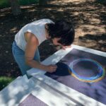Sharon Van Etten Instagram - At our show in Austin, last month, I had the pleasure of working with @Soundwaves_Art and artist Tim Wakefield to create these beautiful pieces created from the sound waves of “Every Time The Sun Comes Up.” I signed a limited-run of these canvases, and we’re donating 100% of the profits to @anewwayoflifela, an organization that I care deeply about, and which we have been supporting across the #WildHeartsTour. You can get a print, if you fancy, at the link in bio.