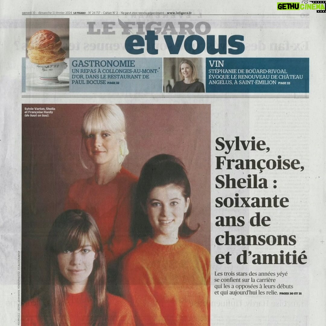 Sheila - 1.6K Likes - @lefigaro du week-end « Sylvie, Françoise, Sheila : soixante ans de chansons ».
#sheila #sheila2024 #60ansdecarriere #60thcareeranniversary #sheilabdevotion #sylvievartan #francoisehardy #yeyegirl #frenchlegend #lefigaro #weekend #lefigaroetvous #stars #frenchstars #idoles #lenalutaud #oliviernuc #chansonfrancaise #egeries #icons