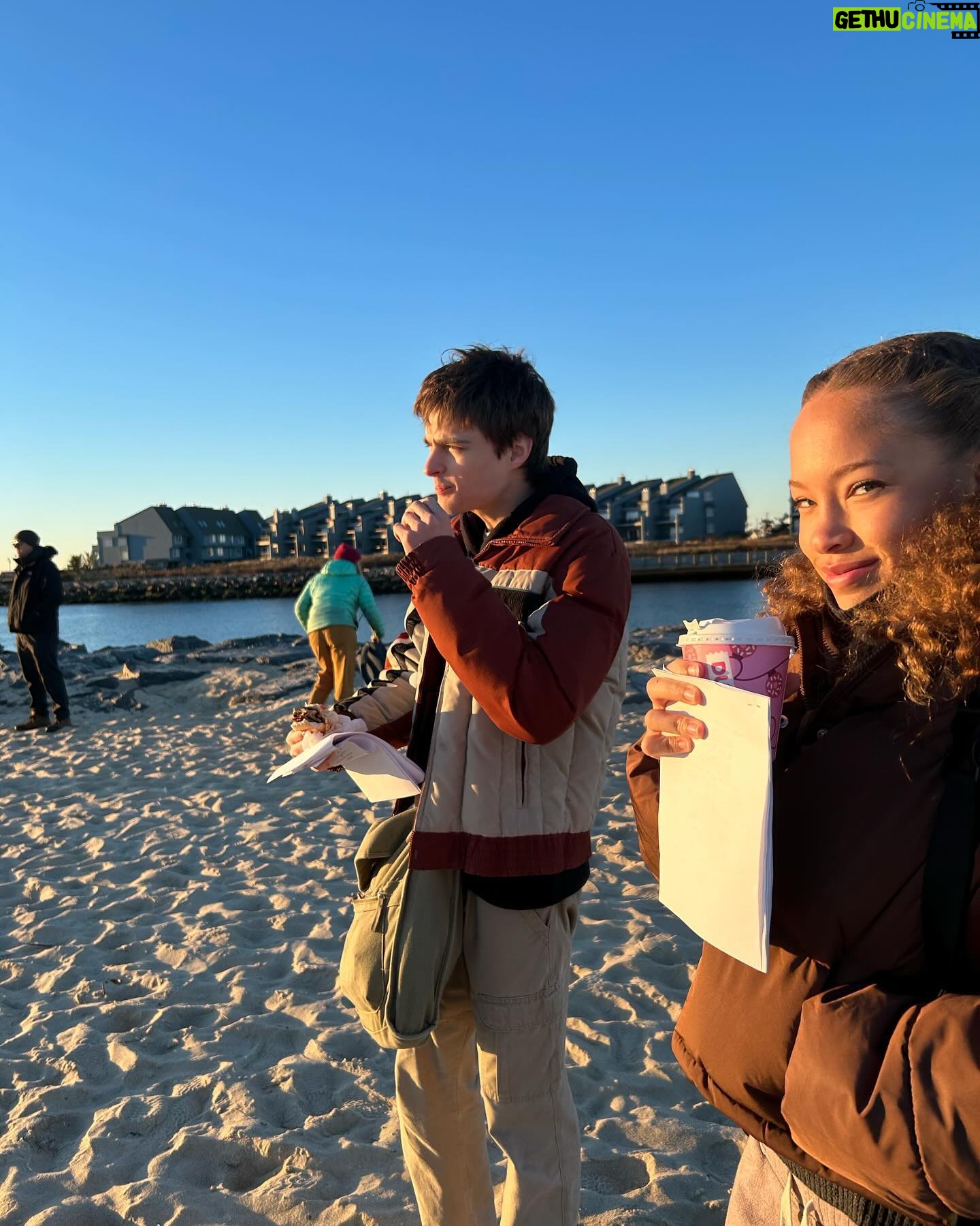 Shelby Simmons Instagram - Beach day, ft the album cover of Corey and Jack’s new band. What would the name of their band be?