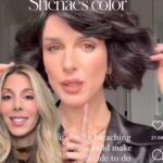 Shenae Grimes-Beech Instagram - Here’s how we got from solid dark to fun and fresh with @shenaegrimesbeech 🤎 Formula: base 4.00 Inoa 20 vol @lorealpro Panels 20 vol lightener platinium @epresbeauty bond builder for no breakage End Toner 9T 1/2 9V shades @redkenpro @redken #ashleywahlercolor #ashleywahlerhair #beautyreviewforyou #colorist #hairtips #hairformulas #healthyhair