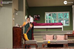 Shilpa Tulaskar Instagram - Shilpa as Savita.

#HarDinNayaDrama mein dekhiye #SavitaDamodarParanjape 24th June Saturday at 2pm and 8pm on:
#AirtelTheatre Ch. No.191 ​
#DishTVRangmanchActive Ch. No. 356 ​
#d2hRangmanchActive Ch. No.306 ​
​
#ZeeTheatre #Drama #30Days30Plays