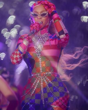 Shiona Turini Instagram - 10s 10s 10s Across the Board 💘 Will never be over @beyonce in custom @emiliopucci. Thank you to the entire team for such a beautiful collaboration with me. For working thru every detail - from design to fabrication to crystal placement, jewelry additions, custom crystal thongs and bejeweled boots. One of my favorites of the #RWT for sure. Styled by me.