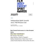 Shira Haas Instagram - Thank you @filmindependent for honoring me with the best female performance in a scripted series award. Best news I’ve ever received at 6 am! It’s been over a year since Unorthodox was released, and with every day that passes I understand more deeply how lucky I am to be part of this project. Thank you to my Unorthodox family and everyone for all this love and recognition. 🙏🏻❤️🥰