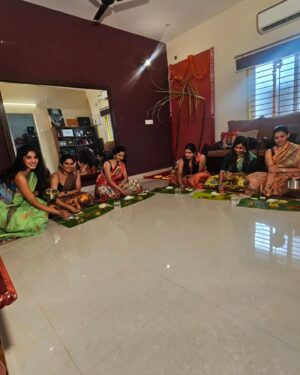 Shirley Babithra Instagram - Pongal done right✅
Sarees @tribanga_india